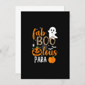 Fab Boo Lous Para Funny Halloween Teaching 招待状 (正面/裏面)