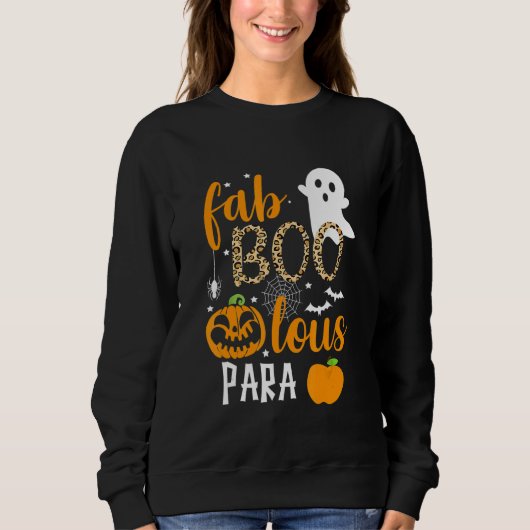 Fab Boo Lous Para Ghost Halloween スウェットシャツ (正面)