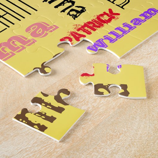 Fab Family Cool Word Cloud jigsaw puzzle ジグソーパズル (側面)