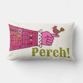 Fab Retro Folk Art Pointing Hand Manicule ランバークッション (正面)