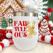 Fab-Yule-Ous Christmas Reindeer Red & Gold