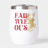 Fab-Yule-Ous Christmas Reindeer Red & Gold (正面)