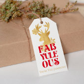 Fab-Yule-Ous Elegant Gold and Red Christmas  ギフトタグ
