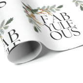 Fab-Yule Ous Festive Red & Gold Christmas ラッピングペーパー (ロールコーナー)