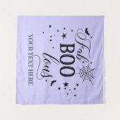 FabBOOlous Halloween black lilac Backdrop party  タペストリー (正面(横))