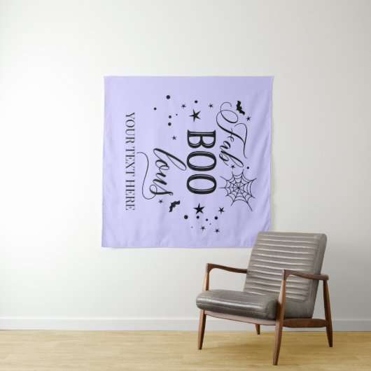 FabBOOlous Halloween black lilac Backdrop party  タペストリー (インサイチュ(横))