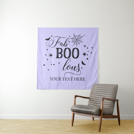 FabBOOlous Halloween black lilac Backdrop party  タペストリー (インサイチュ)