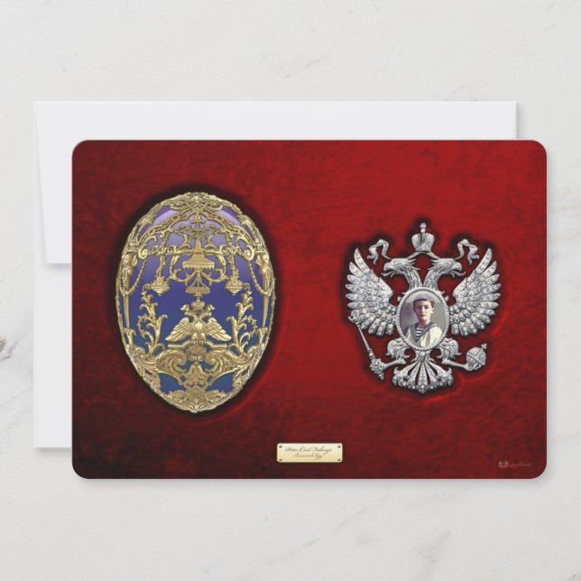 Faberge Tsarevich eggと赤いベルベットの驚き (正面)