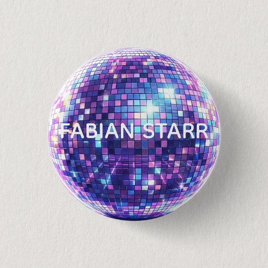 Fabian Starr DISCO BALL Button 缶バッジ (正面)