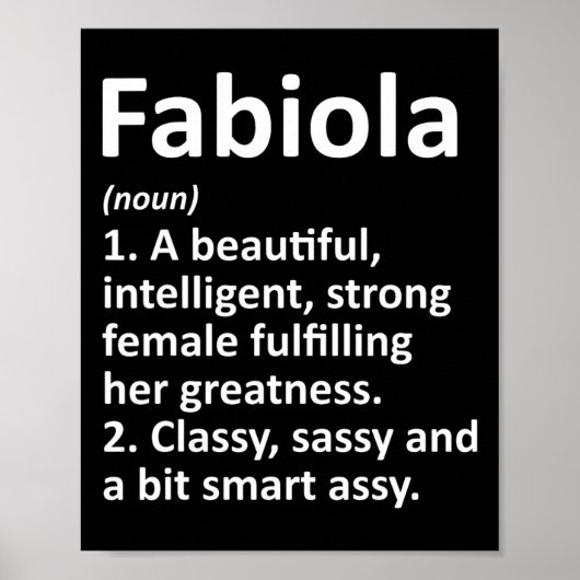 Fabiola定義パーソナライズされた名Christmおもしろい ポスター (正面)