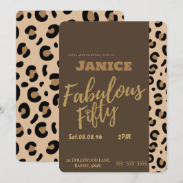 Fabolous Cheetah 50th 招待状
