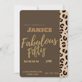 Fabolous Cheetah 50th 招待状
