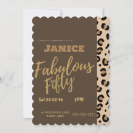 Fabolous Cheetah 50th 招待状