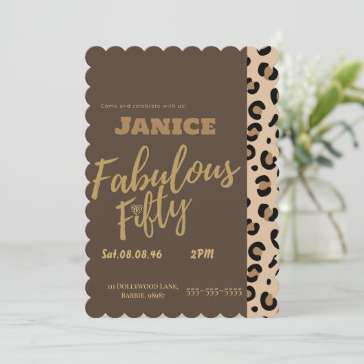 Fabolous Cheetah 50th  招待状 (スタンド正面)
