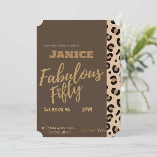 Fabolous Cheetah 50th 招待状 (スタンド正面)