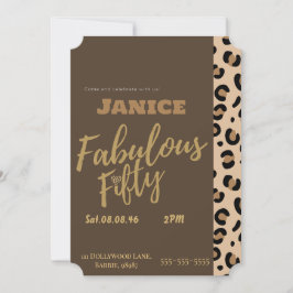 Fabolous Cheetah 50th 招待状
