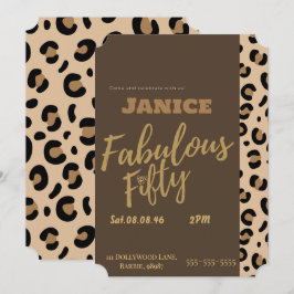 Fabolous Cheetah 50th 招待状