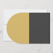 Fabolous Gold Golden 50th Personalized 招待状 (裏面)