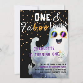 FaBOOlousハロウィンリトルブーベビー1st Birthday 招待状