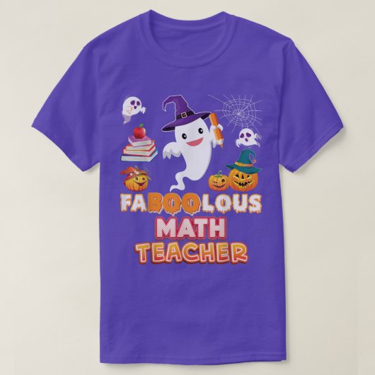 Faboolous Math Teacher Fabulous Halloween Ghost Pu Tシャツ (デザイン正面)