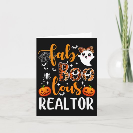 Faboolous Realtor Halloween Realtor Real Estate Ag カード (正面)