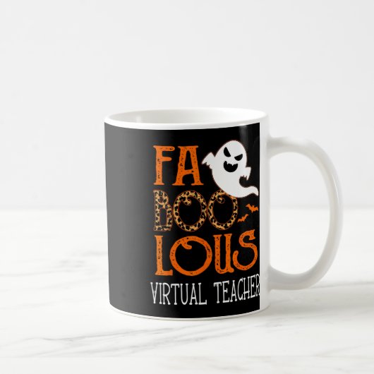 Faboolous Virtual Teacher On Halloween Party Funny コーヒーマグカップ (右)