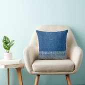 Fabric Blue Jeans Background、Denimテクスチャ クッション (椅子)
