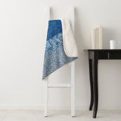 Fabric Blue Jeans Background、Denimテクスチャ シェルパブランケット (インサイチュ)