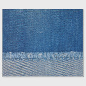 Fabric Blue Jeans Background、Denimテクスチャ ラッピングペーパー (フラット)