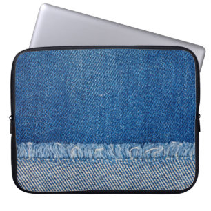 Fabric Blue Jeans Background、Denimテクスチャ ラップトップスリーブ