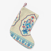 Fabric floral seamless pattern in ethnic style スモールクリスマスストッキング (正面 (吊り時))