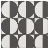 Fabric Formas Geométricas Pattern Blanco y Negro ファブリック (クローズアップ)