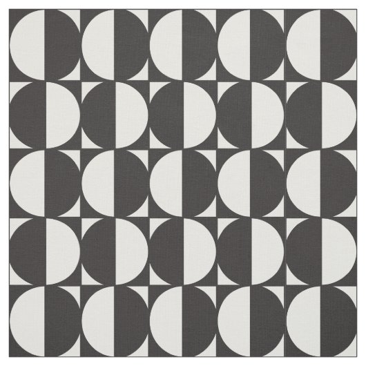Fabric Formas Geométricas Pattern Blanco y Negro ファブリック (見本)