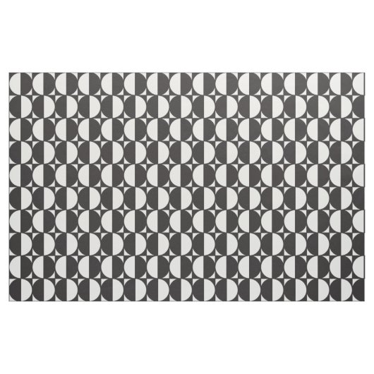 Fabric Formas Geométricas Pattern Blanco y Negro ファブリック (ファットクウォーター)