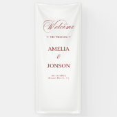 Fabric Wedding Welcome Sign Modern Wedding Welcome 横断幕 (縦)