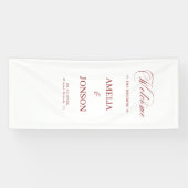 Fabric Wedding Welcome Sign Modern Wedding Welcome 横断幕 (横)
