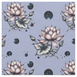 Fabric with bottom woven lotuses ファブリック