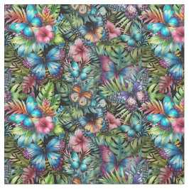 Fabric with snowstorms “Flight in the jungle” ファブリック