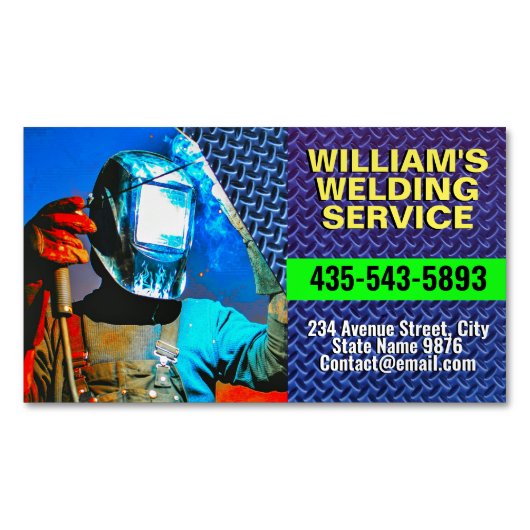 Fabrication Contractor, Professional Metal Welding マグネット名刺 (正面)