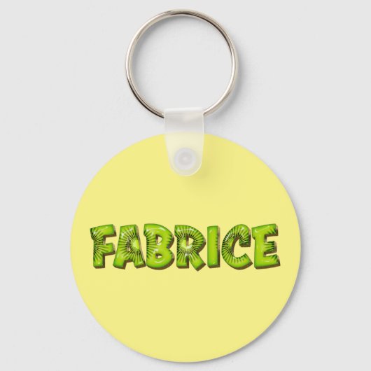 Fabrice Name Kiwi Design Schlüsselanhänger キーホルダー (正面)