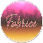 Fabrice Vorname Name golden pink Aufkleber Sticker シール (正面)