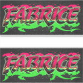 Fabrice Vorname Name Graffiti Aufkleber Sticker シール (正面)