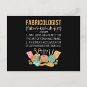 Fabricologist Facts Quilter Quilting Sewer Sewing ポストカード (正面)