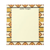Fabrics Border Stylish Patterns Personalized ノートパッド (正面)