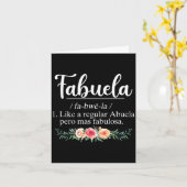 Fabuelaの定義 ユニークなAbuela スペイン語 おばあちゃん カード (黄色い花)