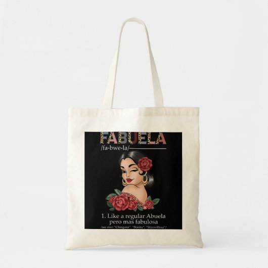 Fabuela スペインの Fabuela Definition, Chingona Bonit トートバッグ (正面)