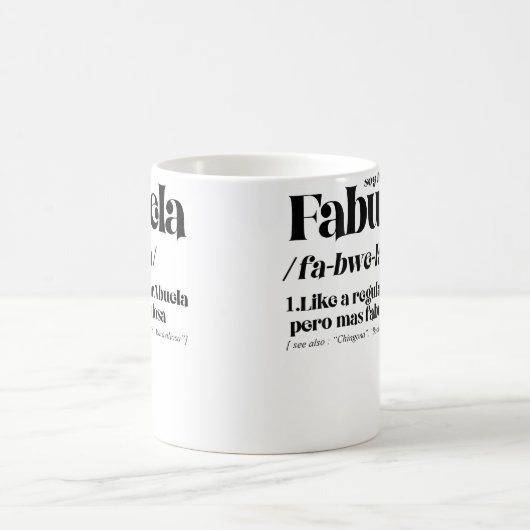 Fabuela Fabulosa Definition コーヒーマグカップ (中央)