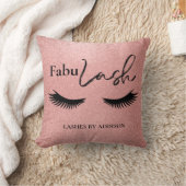 FabuLashのビパーソナライズされたジネス名 クッション (ブランケット)