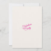 Fabulous and Sixty Hot Pink Photo 60th Birthday 招待状 (裏面)
