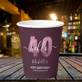 Fabulous at 40! Chic 40th Celebration with Pink  紙コップ